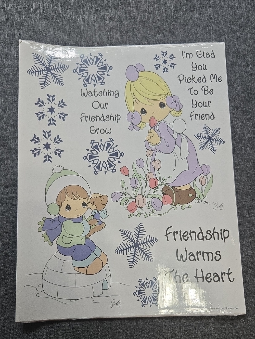 Precious Moments Scrapbook Paper 1998